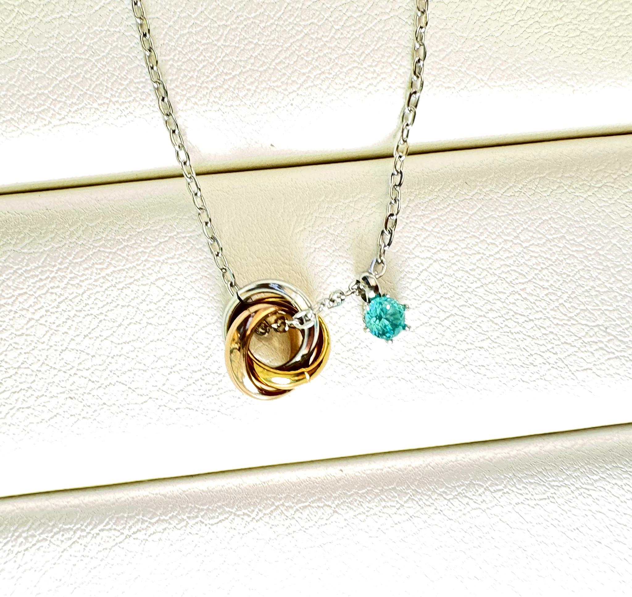 Paraiba Trinity Necklace    ― Neon Blue Collection ― SUS316L | 9枚目