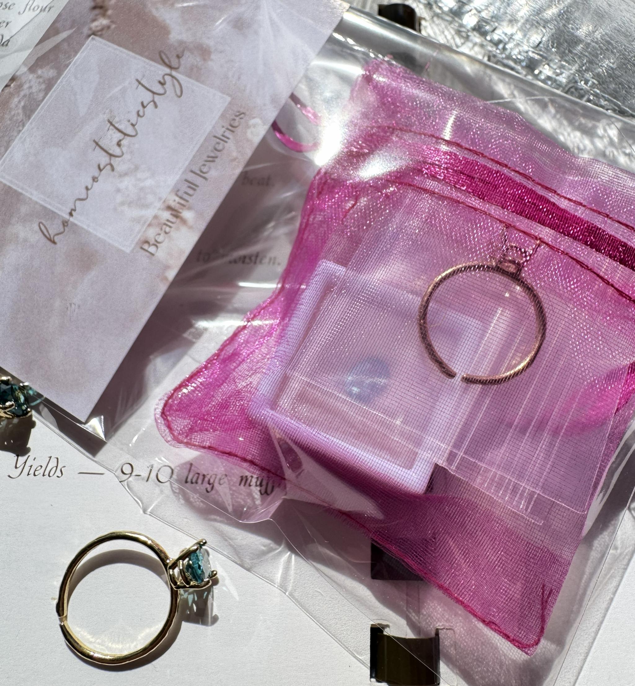 ネオンブルー リング制作キット｜初心者OK｜8×6mm パライバ ナノクリスタル｜真鍮フリーサイズ｜簡単ハンドメイド | 5枚目