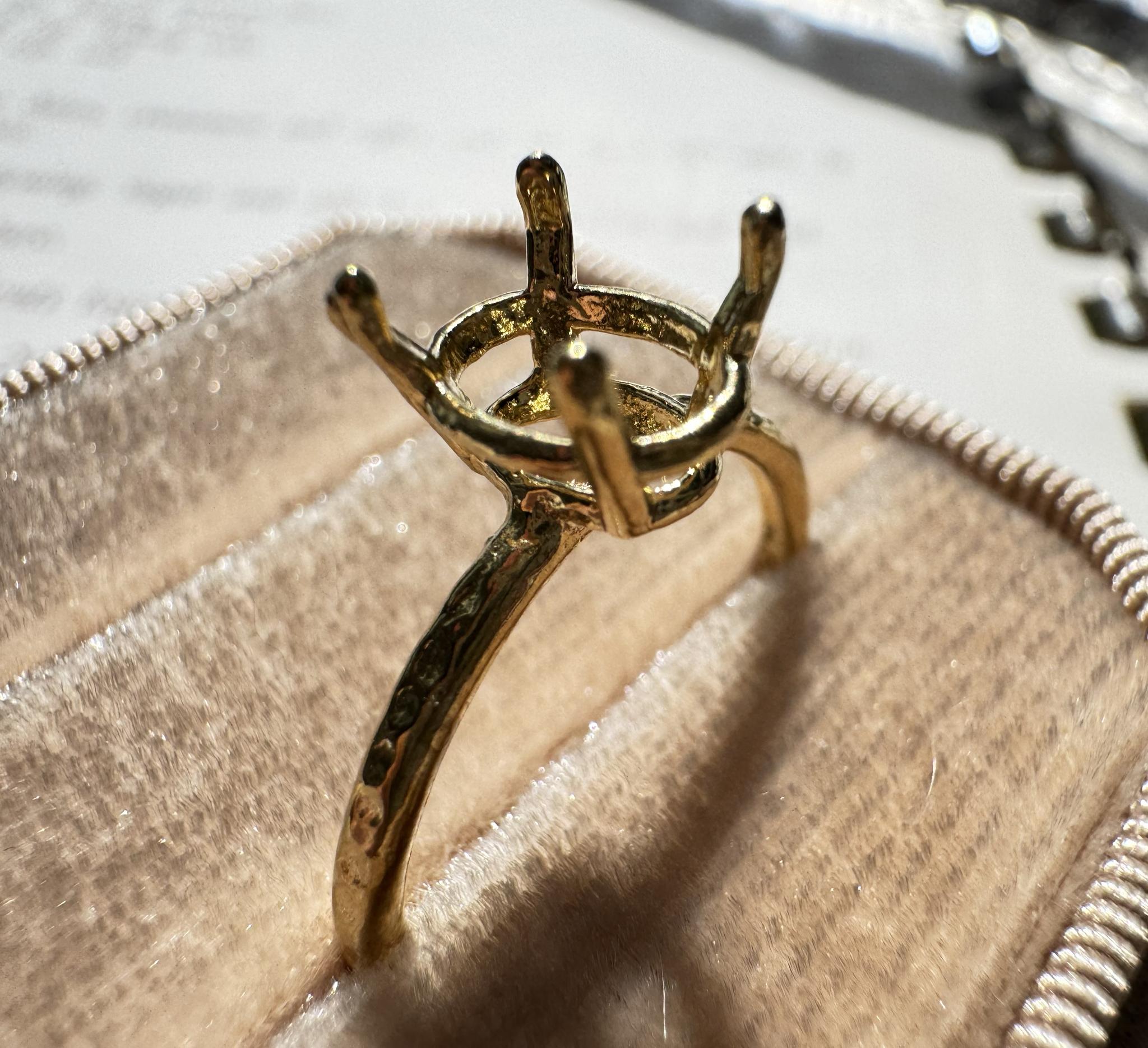 ネオンブルー リング制作キット｜初心者OK｜8×6mm パライバ ナノクリスタル｜真鍮フリーサイズ｜簡単ハンドメイド | 6枚目