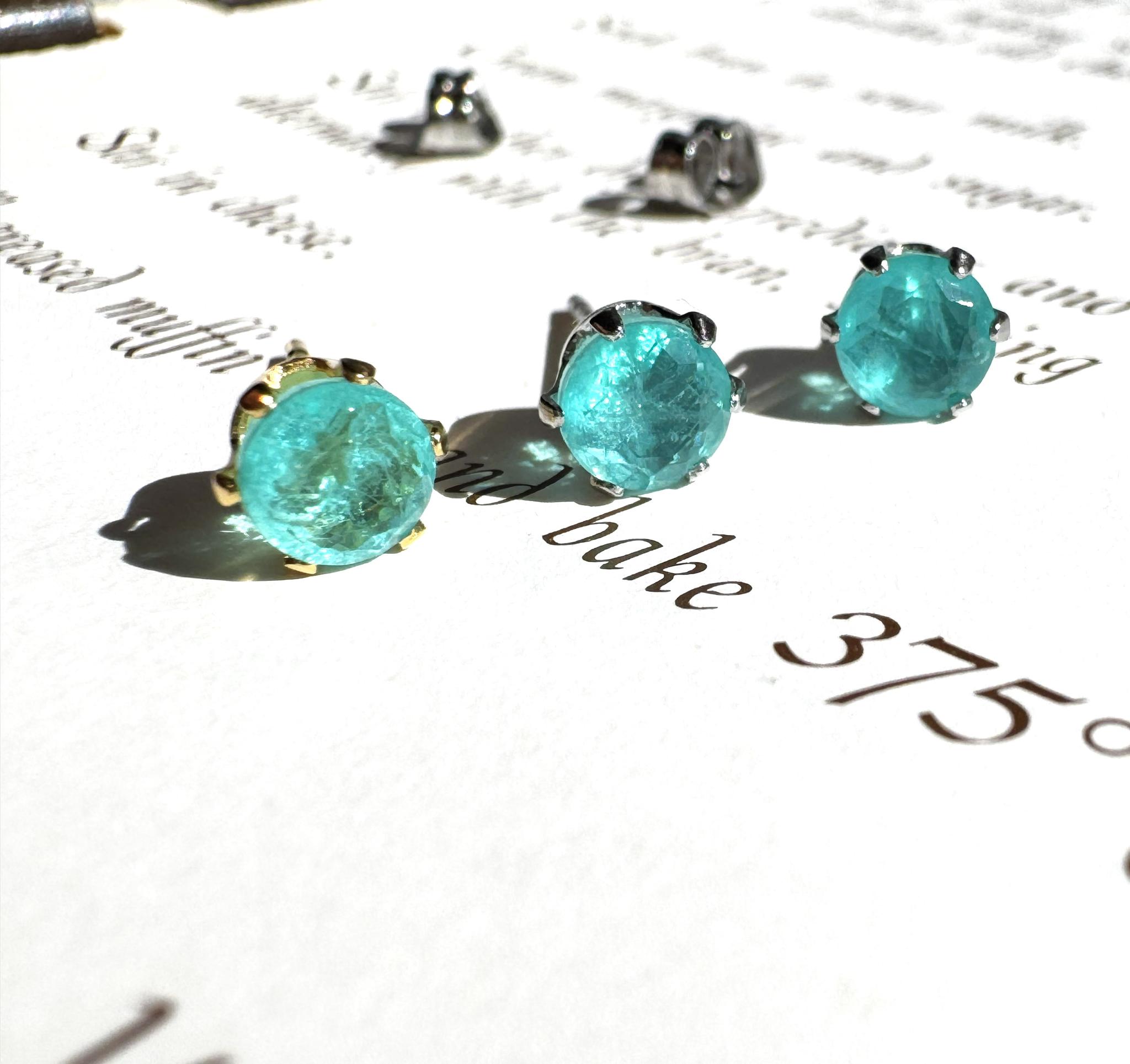 ネオンブルーの輝き 一粒ジュエリーセット 5mm｜ダブレットクリスタル｜316L｜Lumière Gem｜送料込み | 10枚目