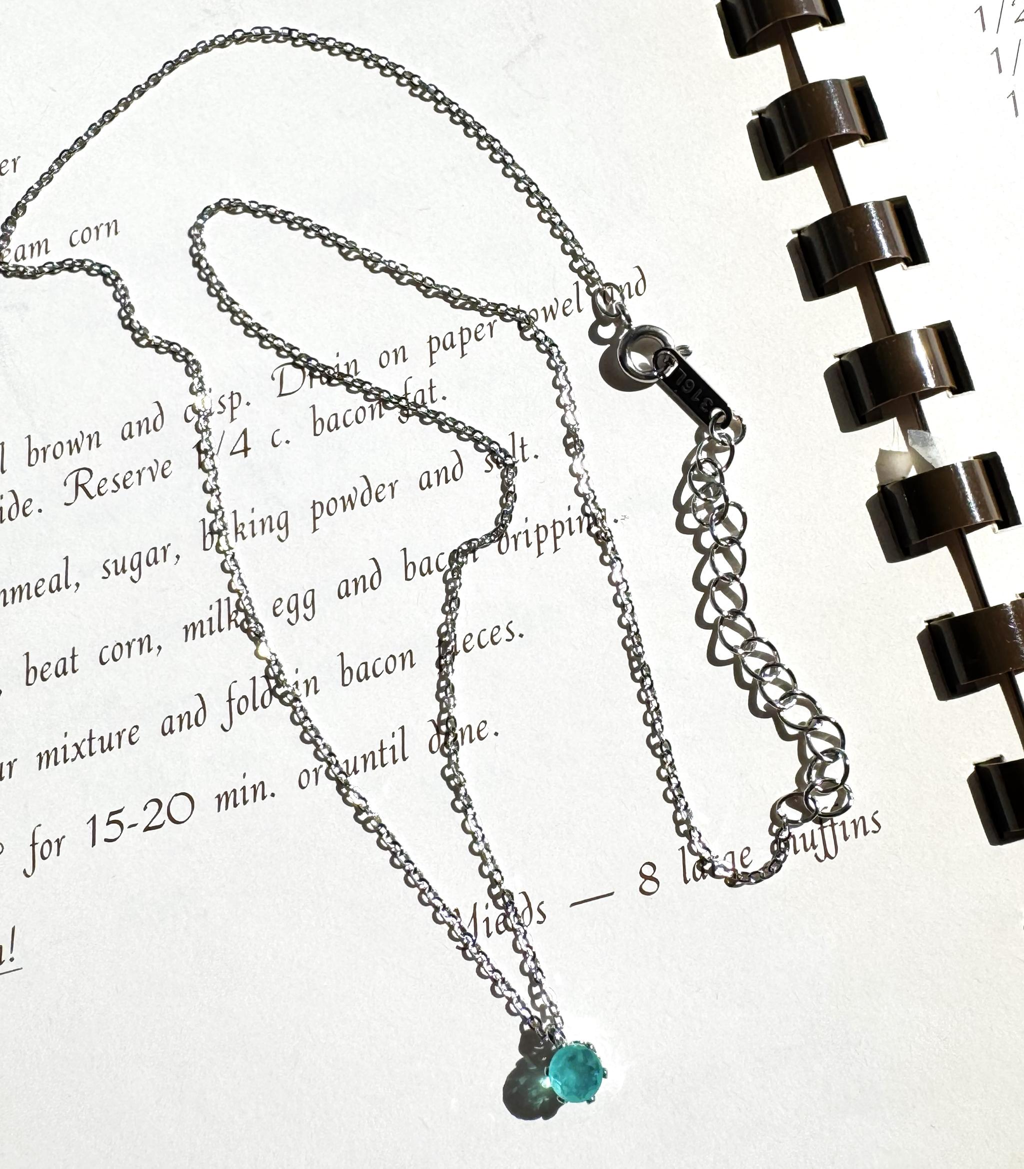 ネオンブルーの輝き 一粒ジュエリーセット 5mm｜ダブレットクリスタル｜316L｜Lumière Gem｜送料込み | 15枚目