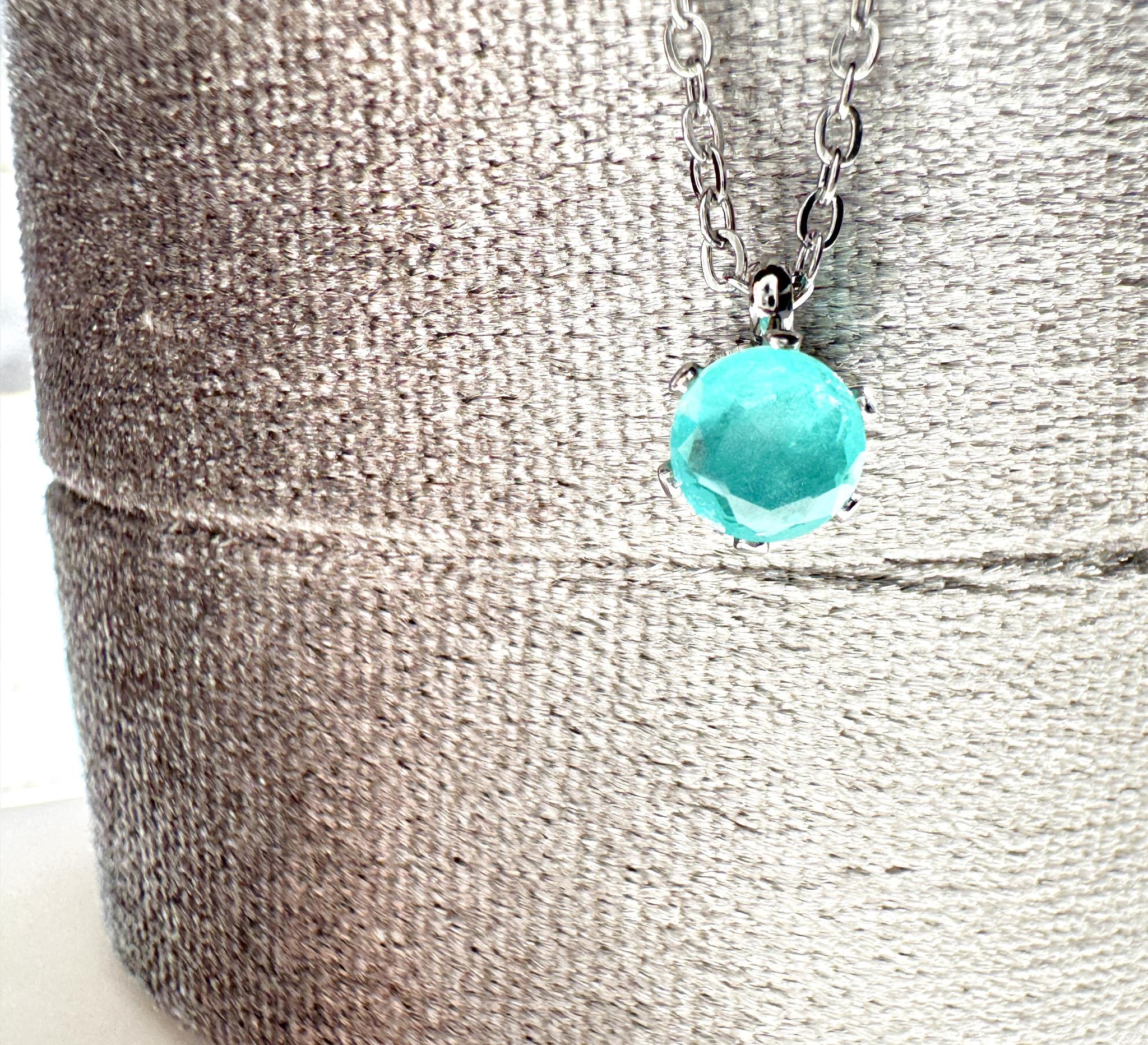 ネオンブルーの輝き 一粒ジュエリーセット 5mm｜ダブレットクリスタル｜316L｜Lumière Gem｜送料込み | 16枚目