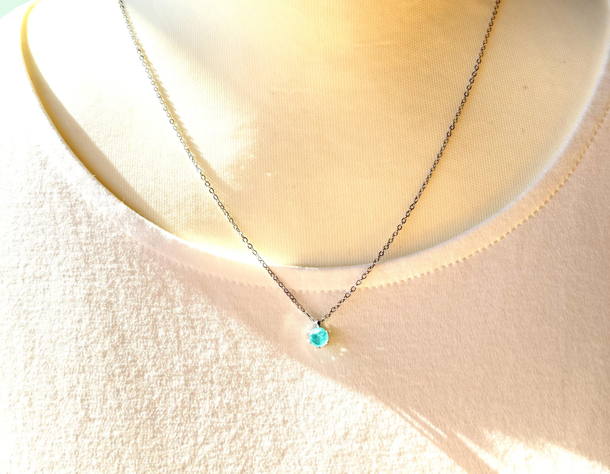 ネオンブルーの輝き 一粒ジュエリーセット 5mm｜ダブレットクリスタル｜316L｜Lumière Gem｜送料込み | 17枚目