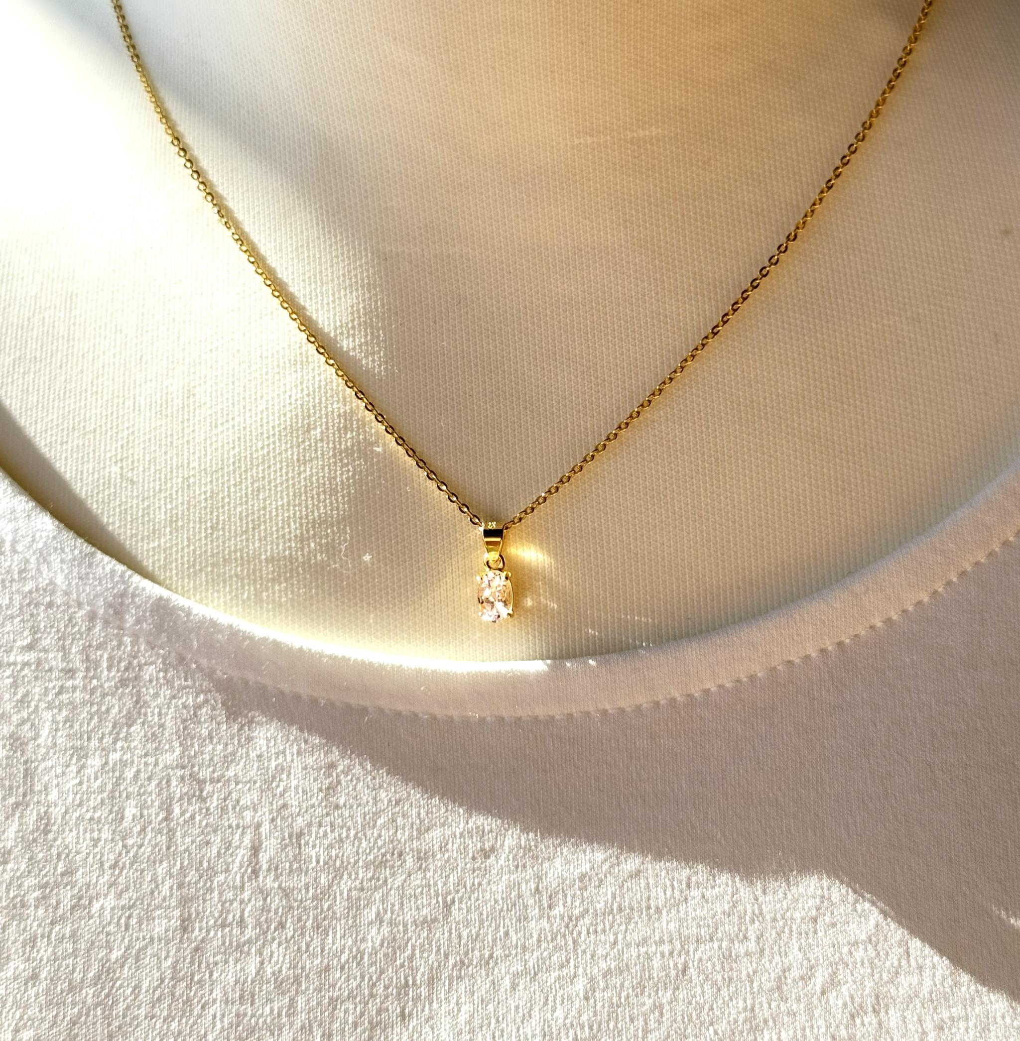 桜色モルガナイト ネックレス＆リングセット｜6×4mm｜モザンビーク産｜春限定2点｜K18ゴールドコーティング | 9枚目