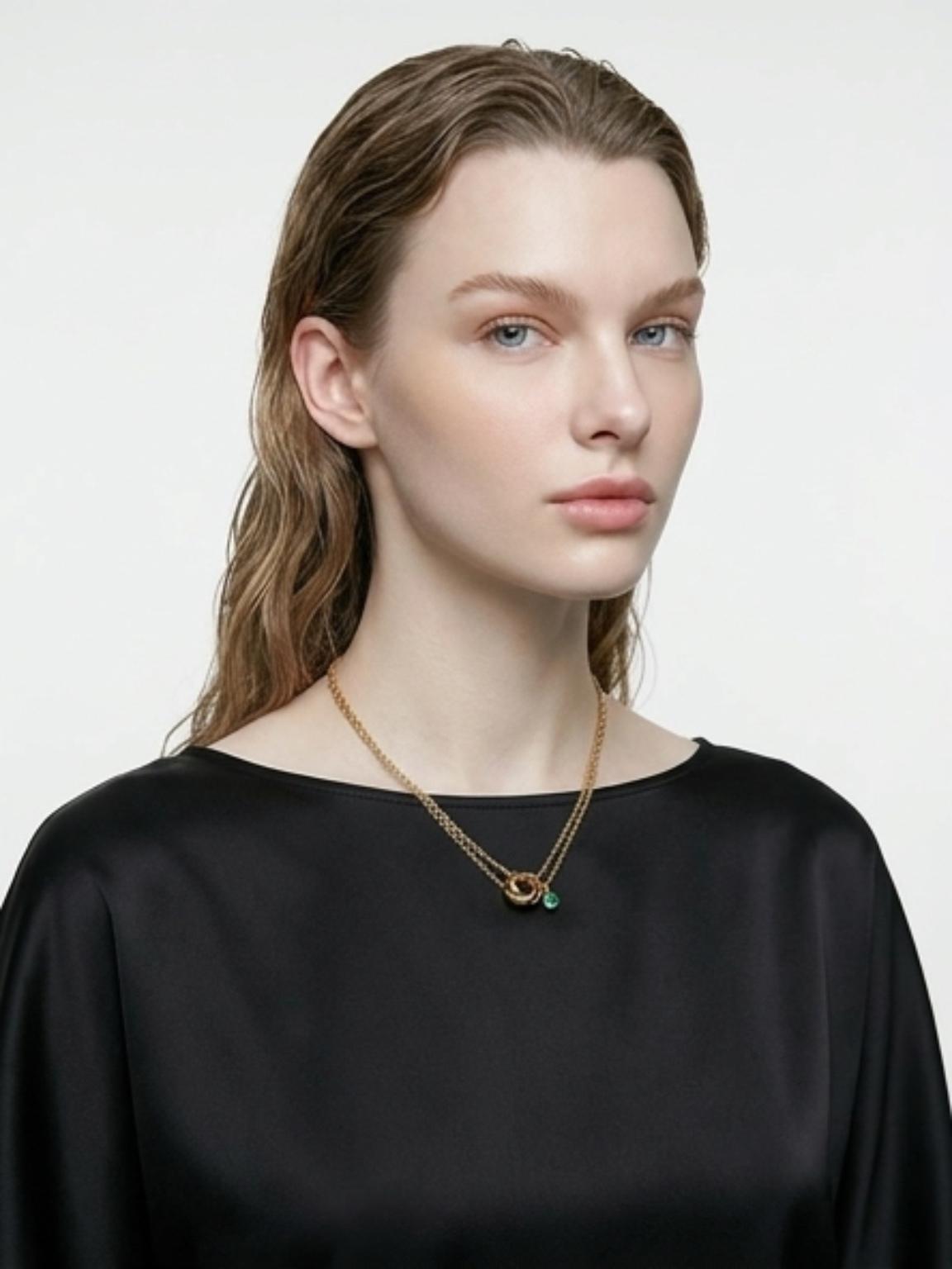 One Gem trinity｜Natural Emerald｜5月の守護石ネックレス｜選べる長さ｜SUS316L | 11枚目