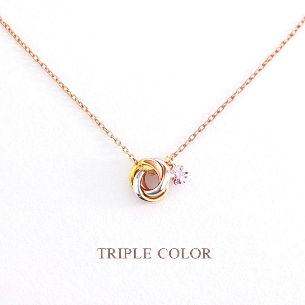 One Gem Trinity Natural Morganite｜天然モルガナイト×トリニティネックレス｜4月誕生石 | 13枚目