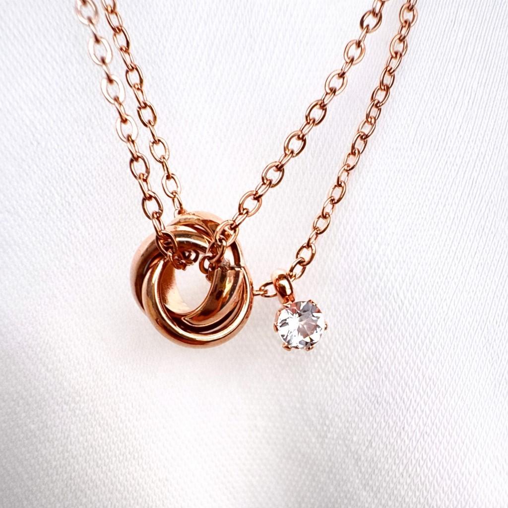 One Gem Trinity Natural Morganite｜天然モルガナイト×トリニティネックレス｜4月誕生石 | 4枚目
