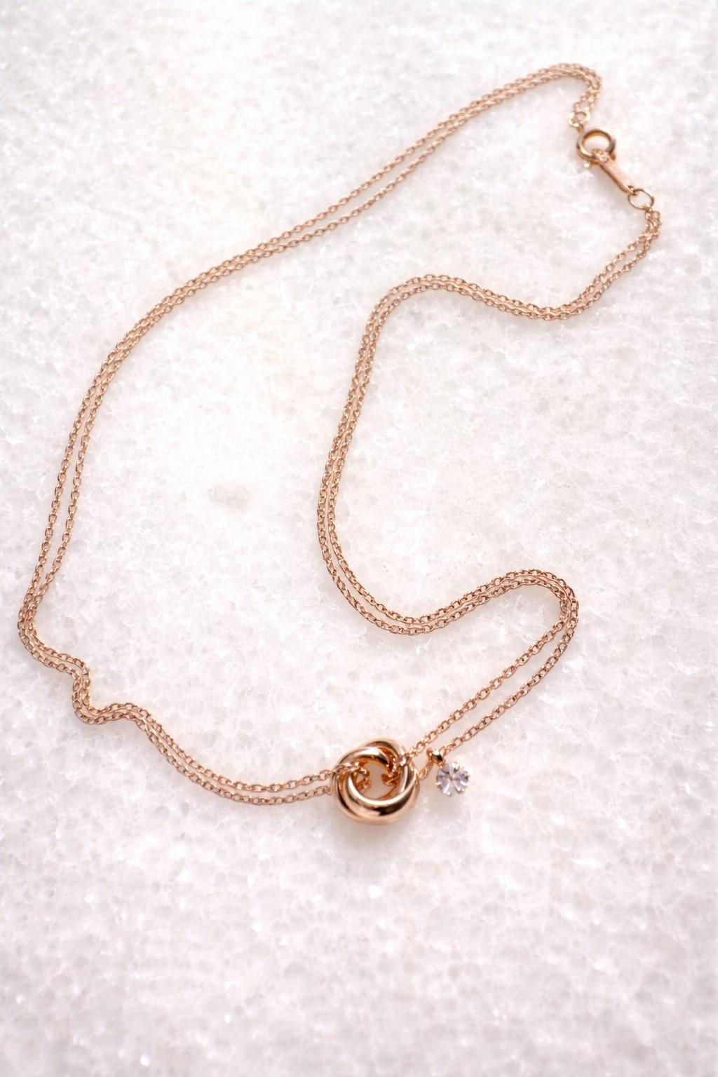 One Gem Trinity Natural Morganite｜天然モルガナイト×トリニティネックレス｜4月誕生石 | 9枚目