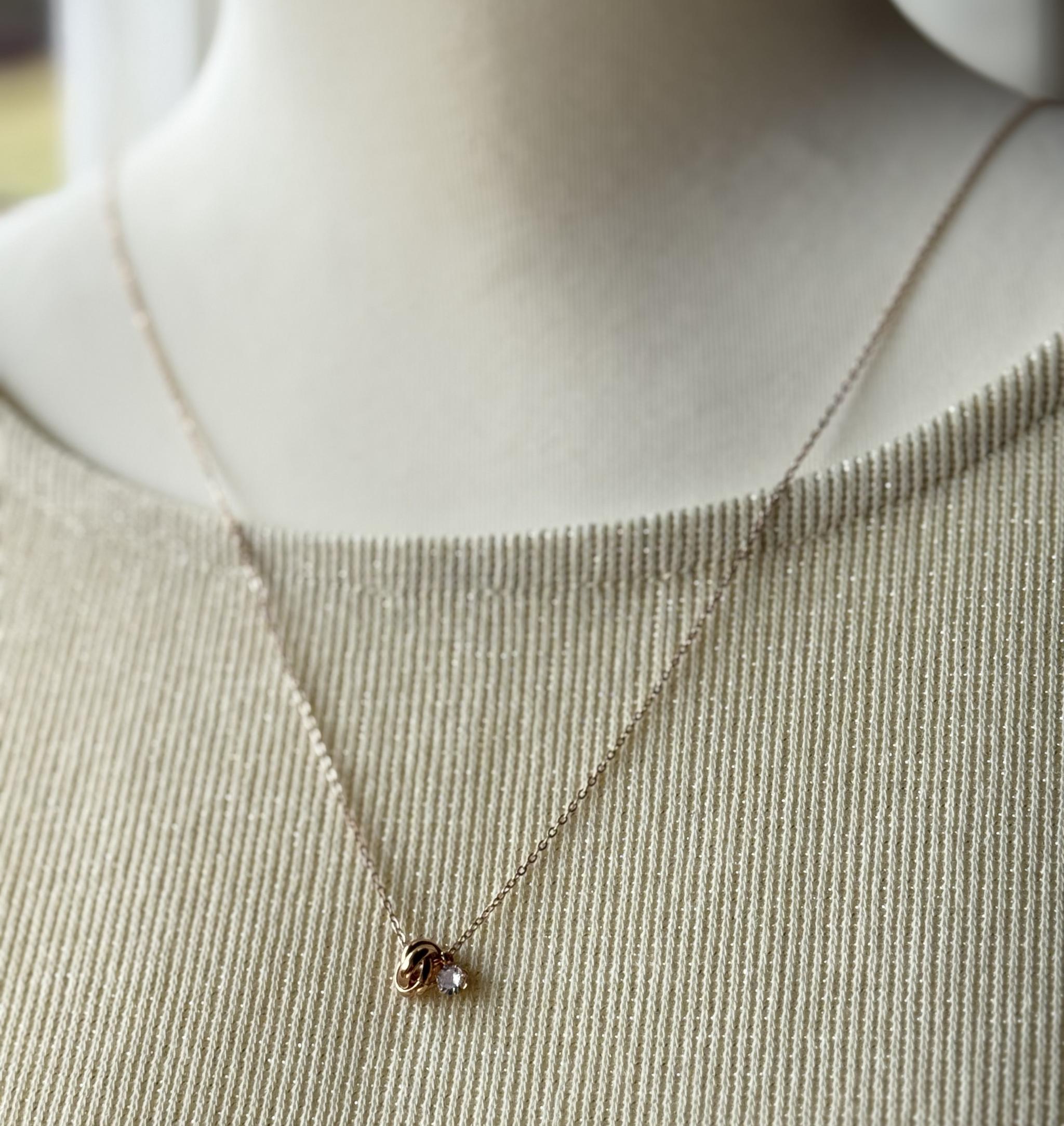 Morganite Trinity Necklace 天然モルガナイト 4mm ナイジェリア産 AAAA SUS316L | 10枚目