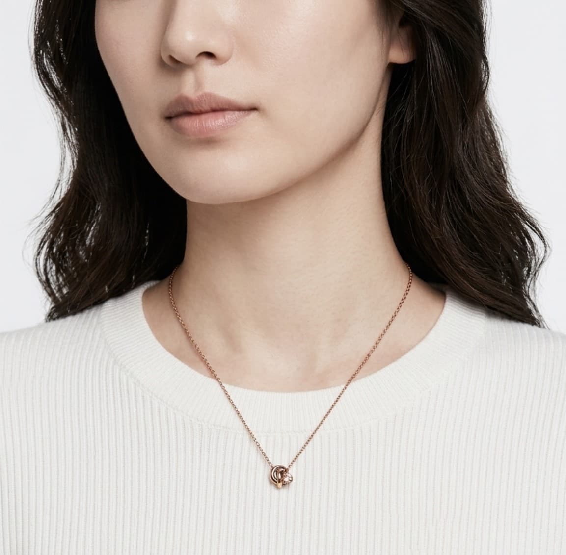 Kunzite Trinity Necklace 宝石質AAAアフガニスタン産クンツァイト 4mm 9月誕生石 | 8枚目