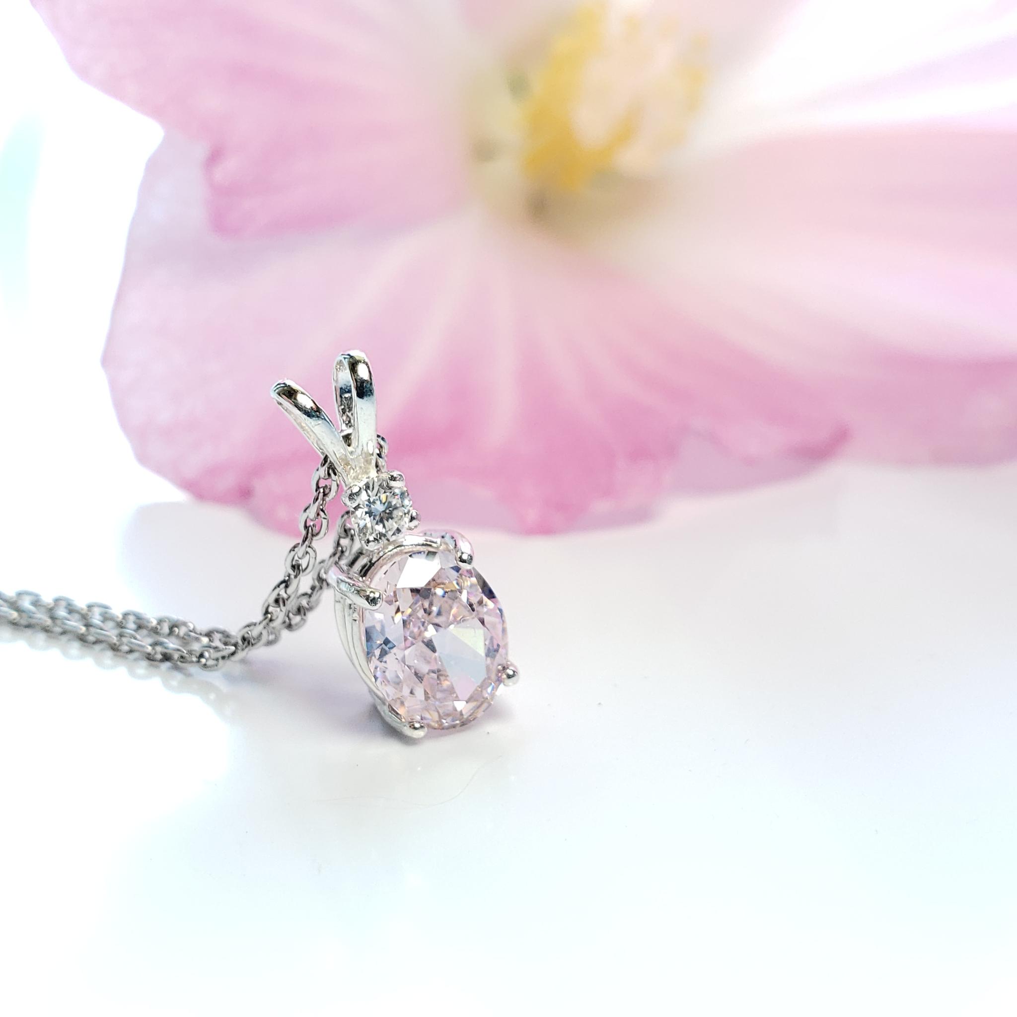 Sparkling☆ with mini stone  シルバー　ネックレス 人工パライバトルマリン　高炭素ダイヤモンド | 9枚目