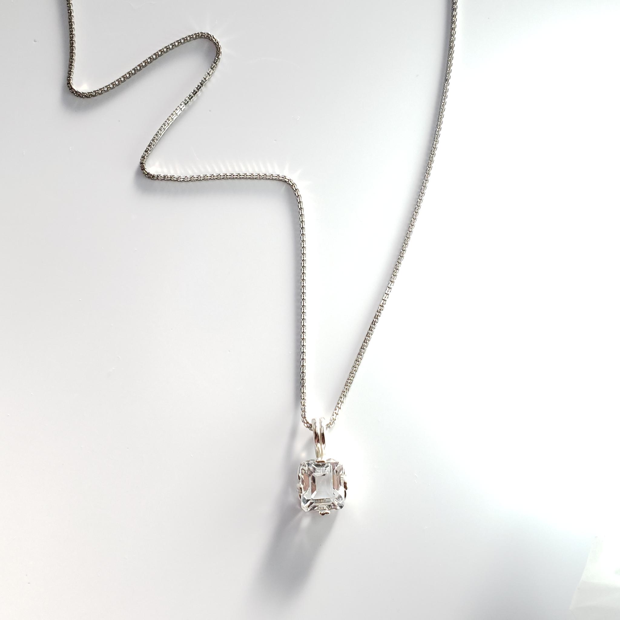 天然ホワイトトパーズ　スターリングシルバー製　ネックレス　7ｘ9ｍｍ　◇　Natural | 9枚目