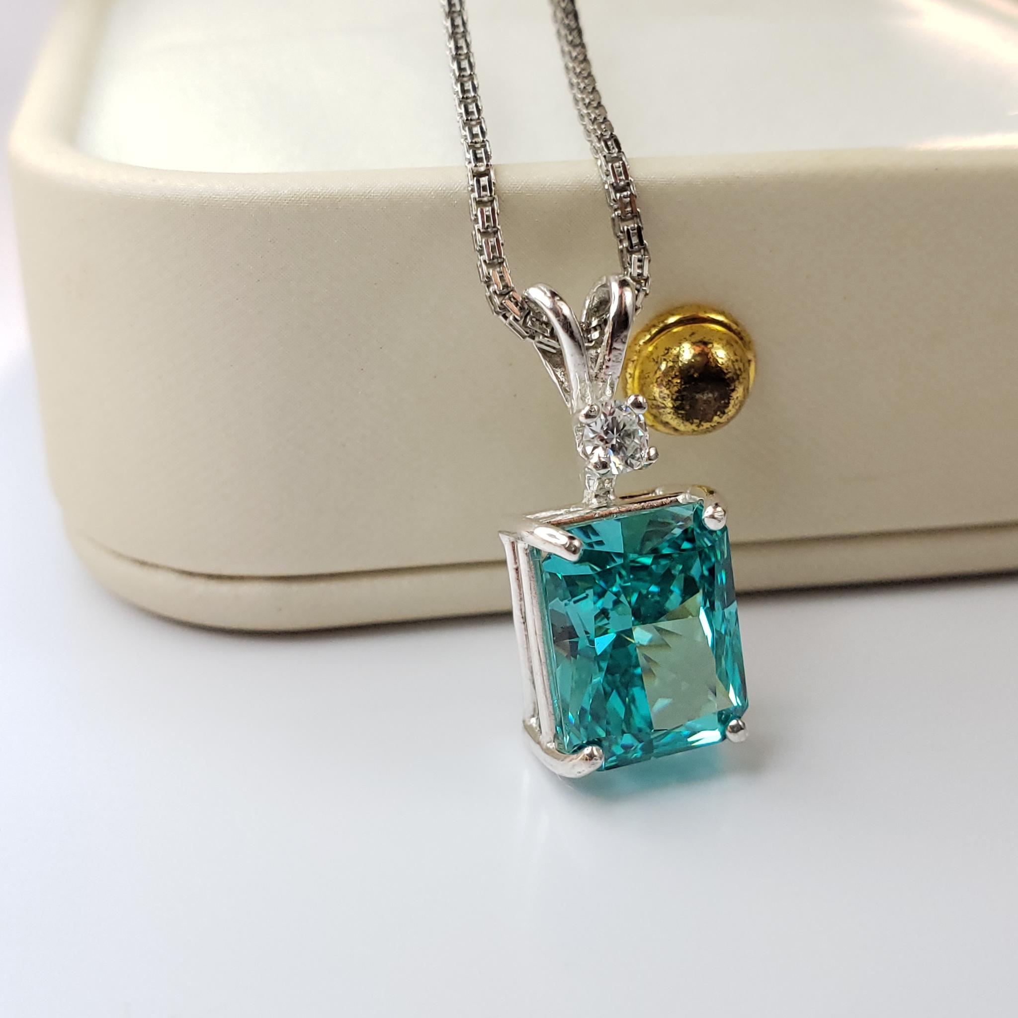 高炭素ダイヤモンド　レクタングル10ｘ8mm　パライバトルマリン 　モアサナイト S925　◇Diamond beach | 11枚目