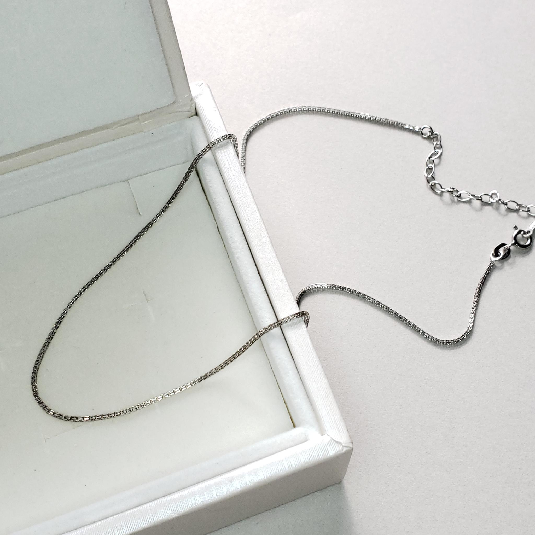シルバー925製　シルバーチェーン　ロジウムコーティング　3種類　◇チェーンのみ | 1枚目