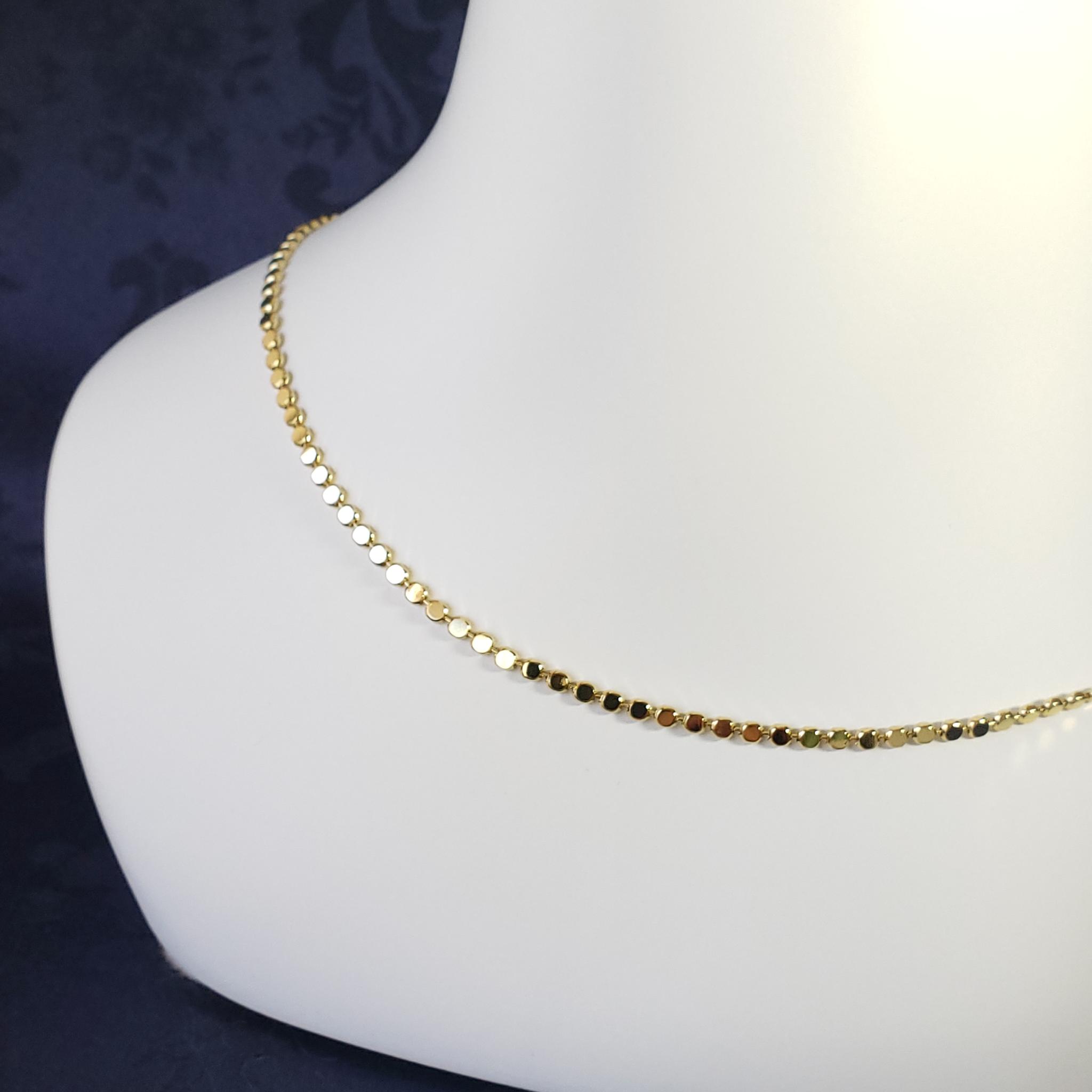 麗しいゴールドの輝き　18Kgf　重ね付けにも　コインネックレス　45cm　アジャスター付き | 2枚目