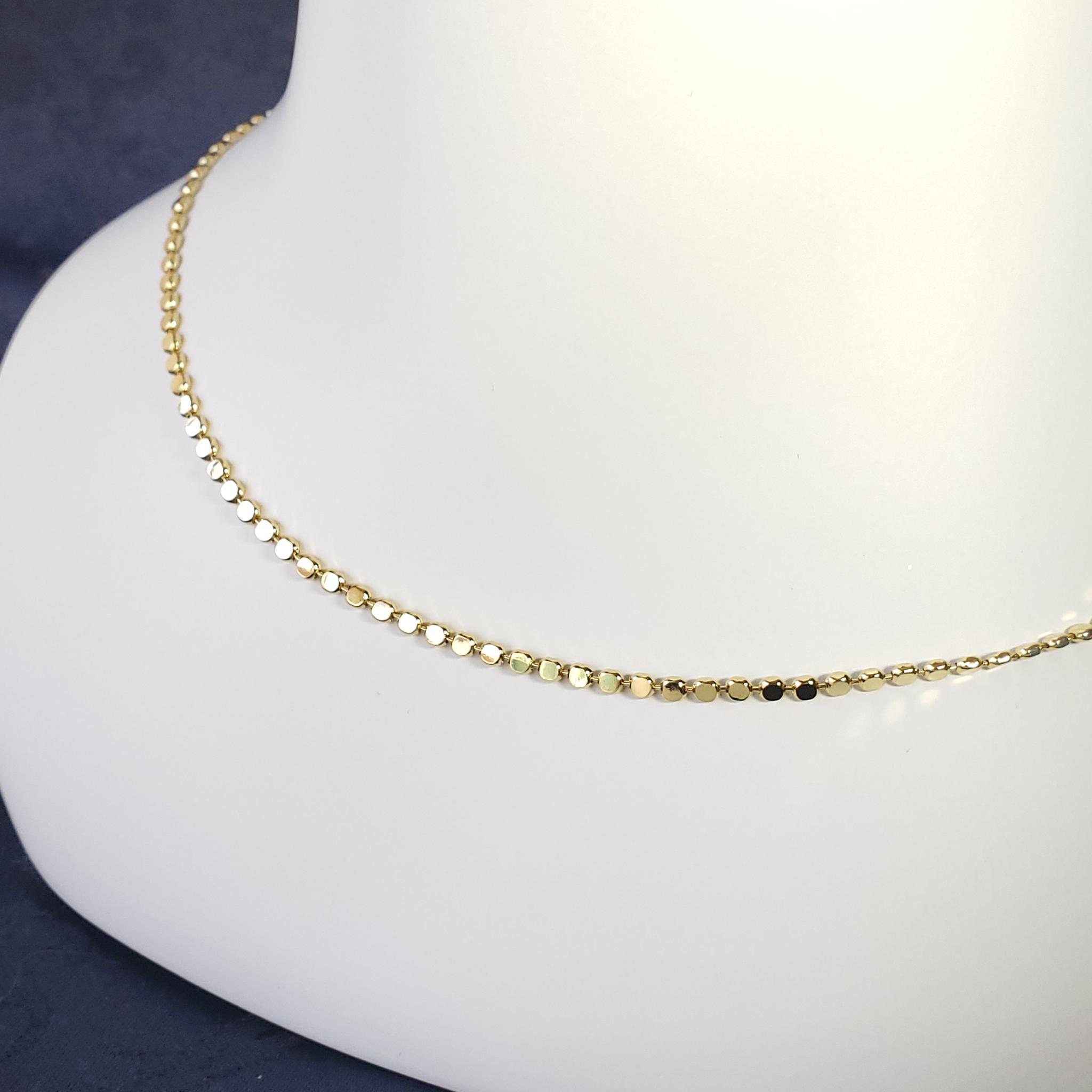 麗しいゴールドの輝き　18Kgf　重ね付けにも　コインネックレス　45cm　アジャスター付き | 3枚目