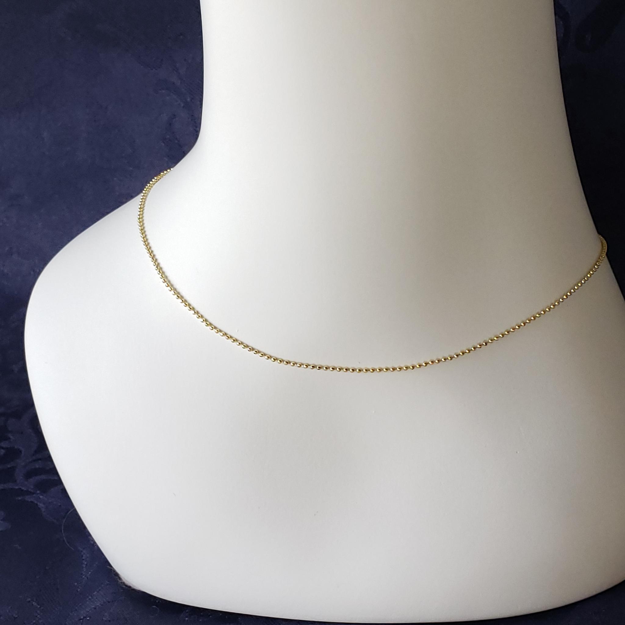 麗しいゴールドの輝き　18Kgf　細ボールチェーンネックレス　DIY　重ね付け　チャーム用 | 1枚目