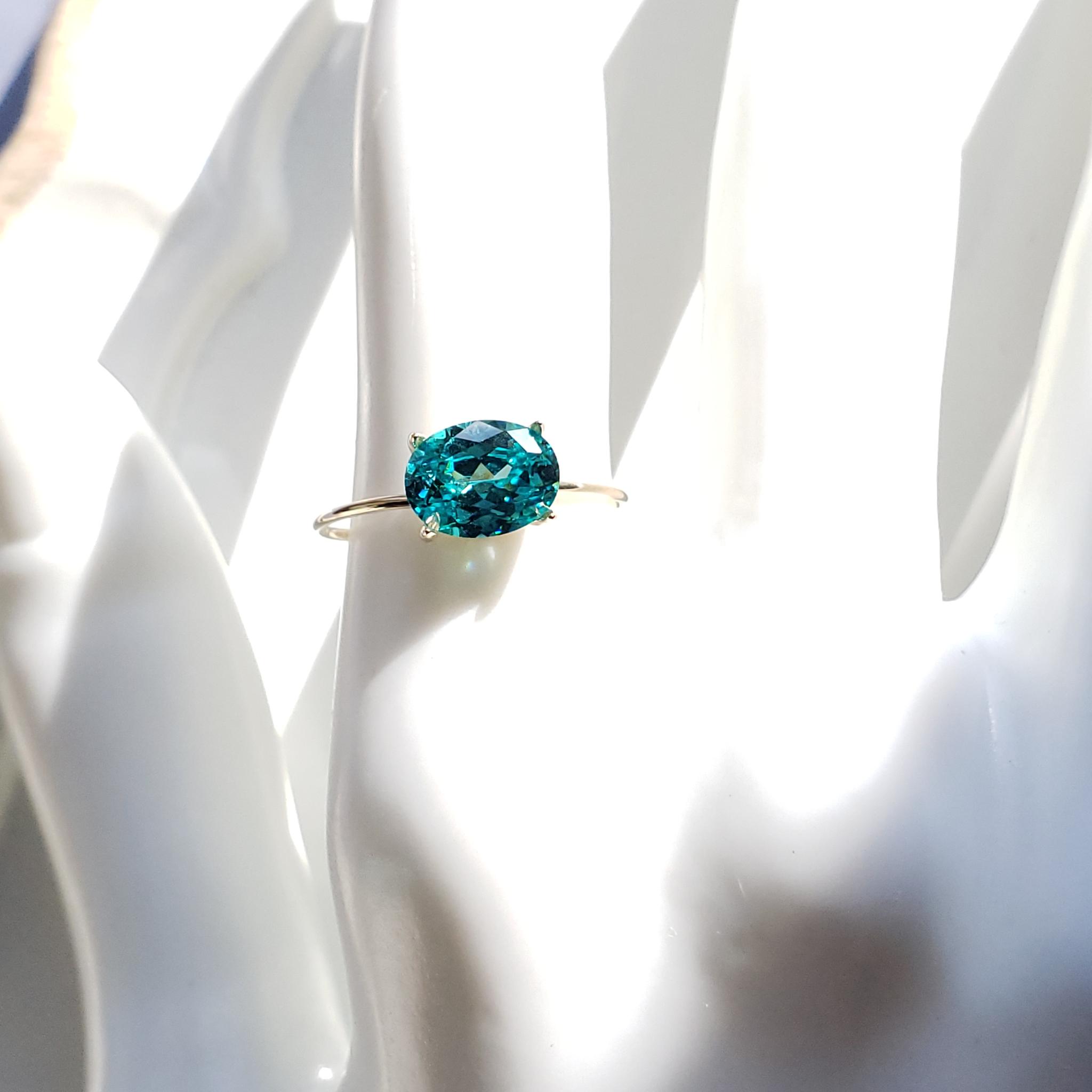 奇跡の煌めき☆彡　パライバトルマリン　人工宝石　オーバル　8ｘ6mm　リング　天然トルマリン粉末混　サイズ指定可