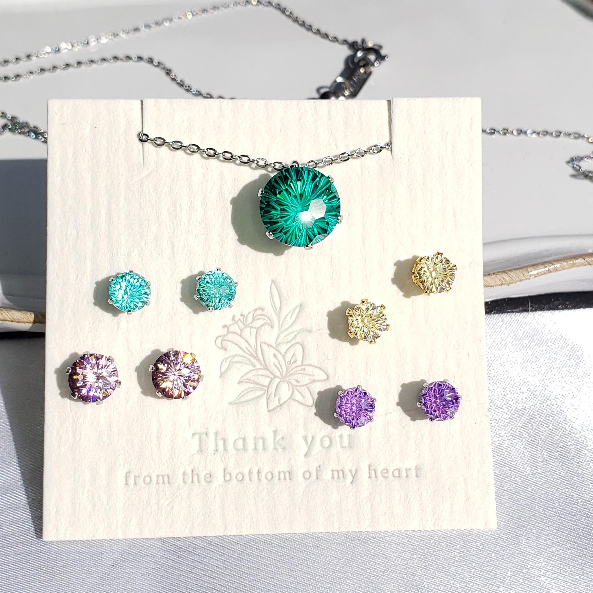 浴衣・旅行・水着にハッピーカラフル☆　サージカルステンレス　ピアス＆大粒ネックレスセット　福袋　限定11枚目の画像