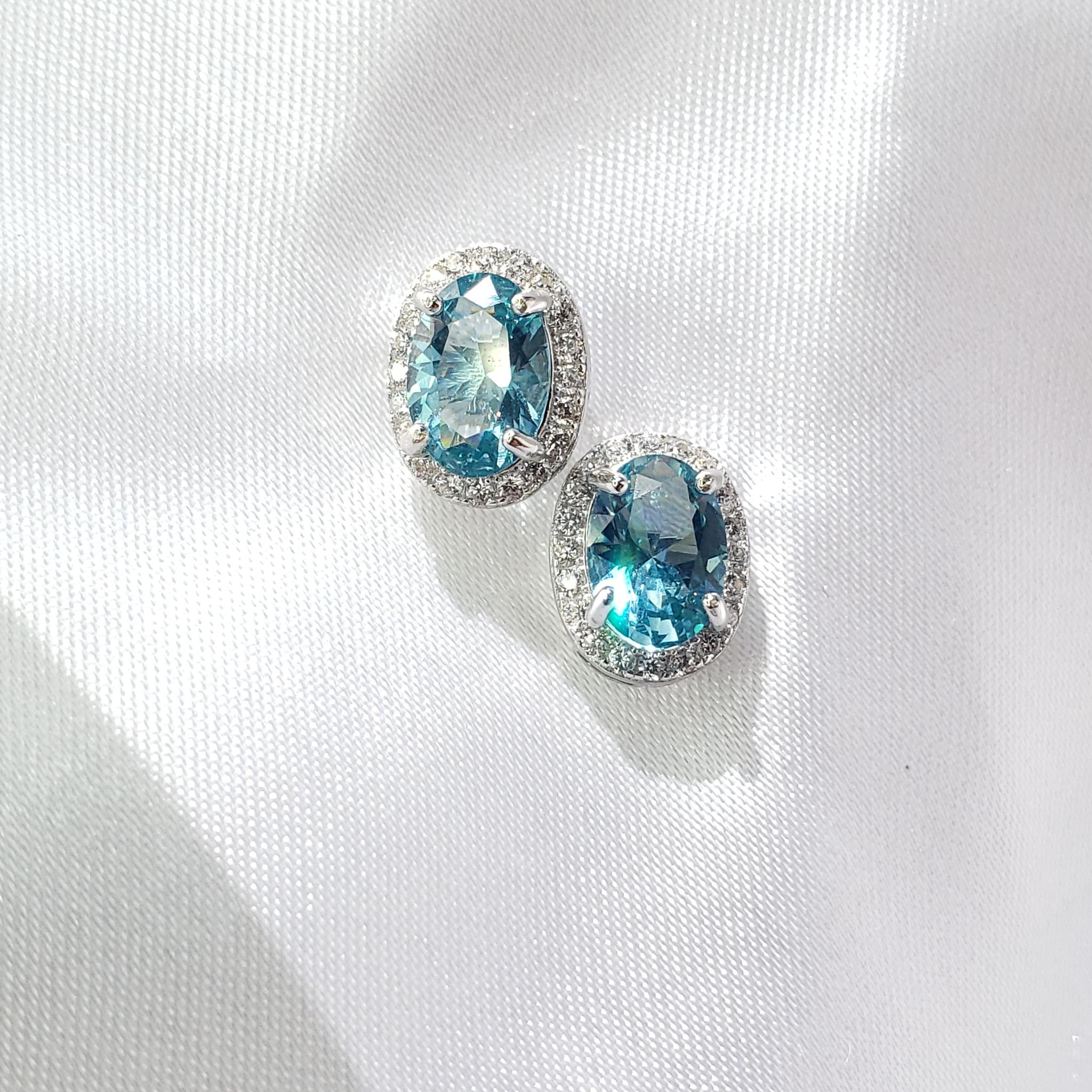 Eternal Radiance – Winter Light ｜ パライバネオンブルー × SV925 ヘイローピアス