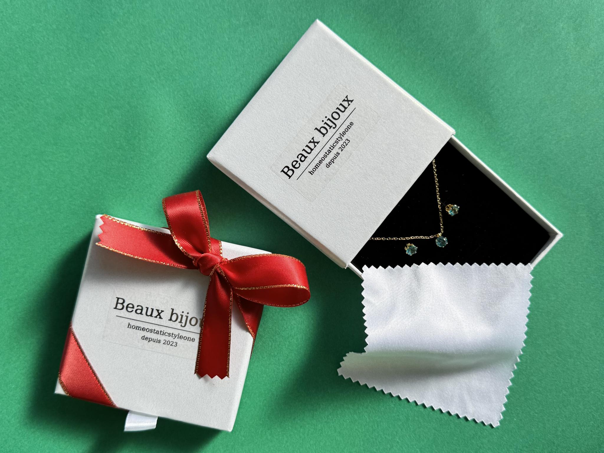 Forever Glow – 5mm ナノクリスタル × サージカルステンレス ホリデイセット　人工パライバトルマリン