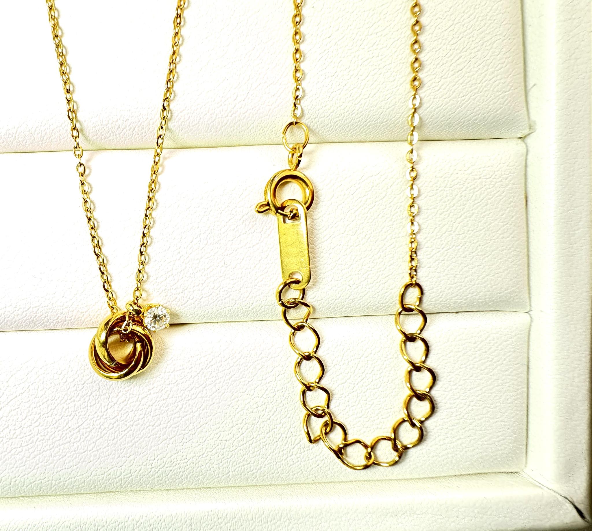 Diamond Trinity Necklace Dカラー モアサナイト x トリニティネックレス 選べる長さ・カラー | 12枚目