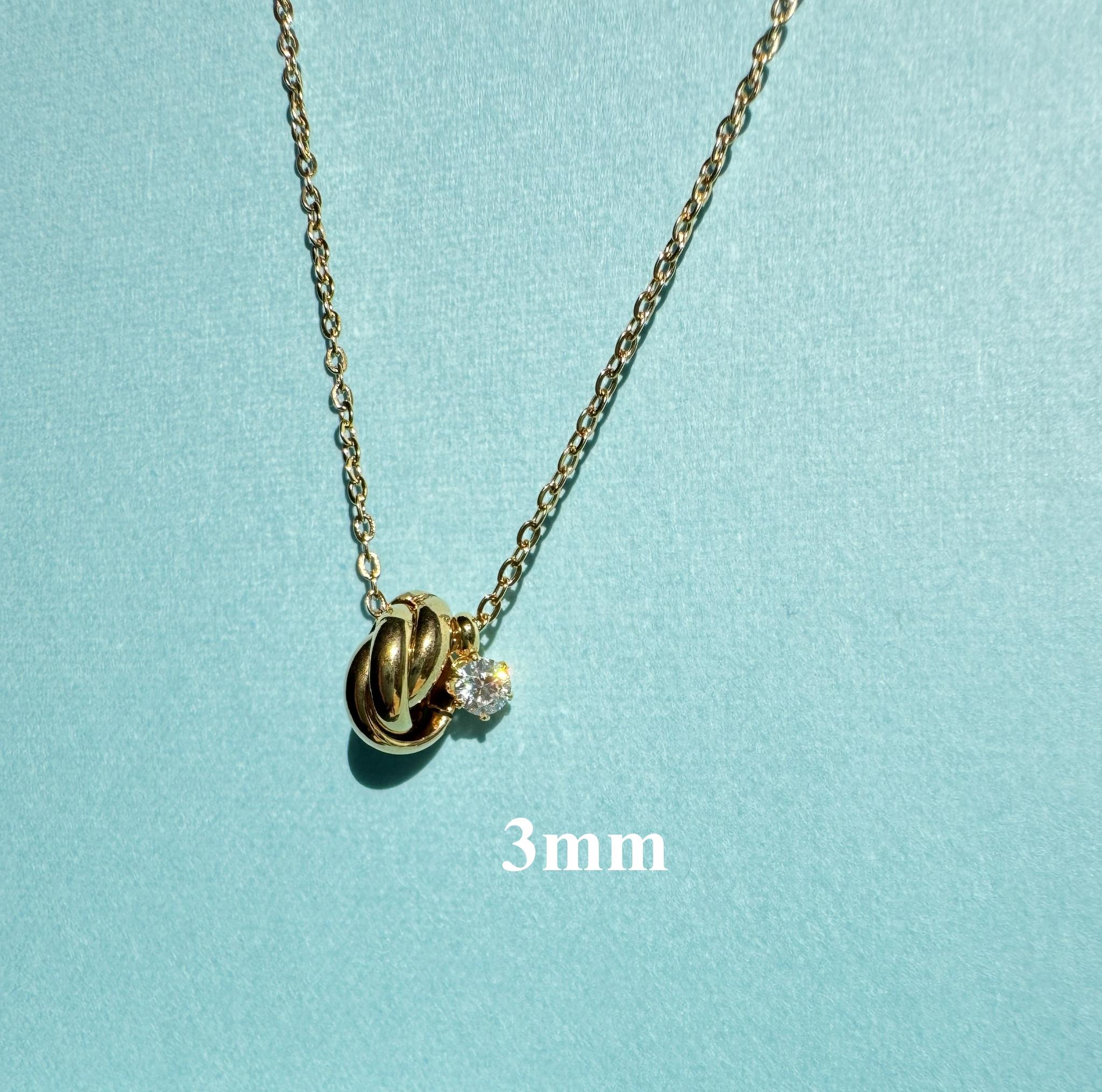 Diamond Trinity Necklace Dカラー モアサナイト x トリニティネックレス 選べる長さ・カラー | 5枚目