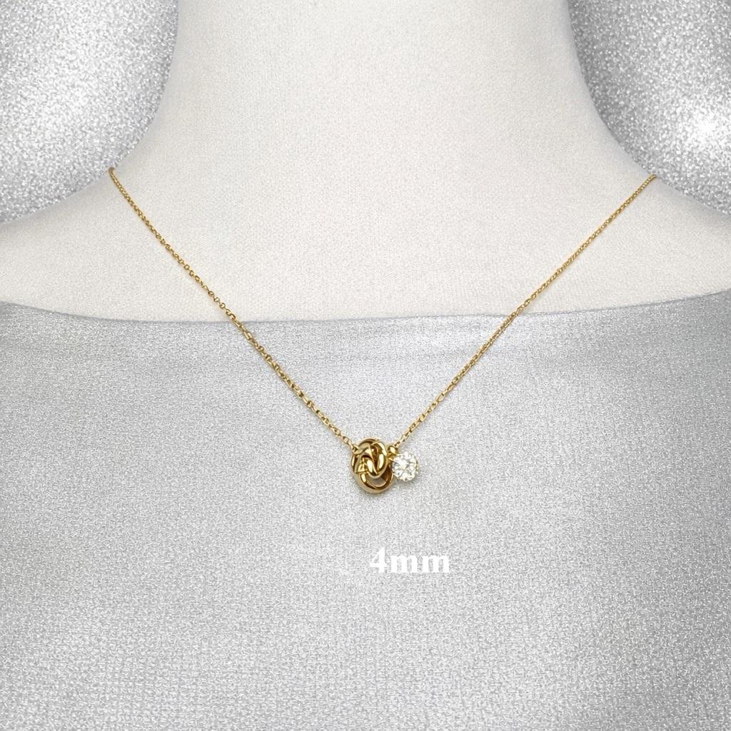 Diamond Trinity Necklace Dカラー モアサナイト x トリニティネックレス 選べる長さ・カラー | 9枚目