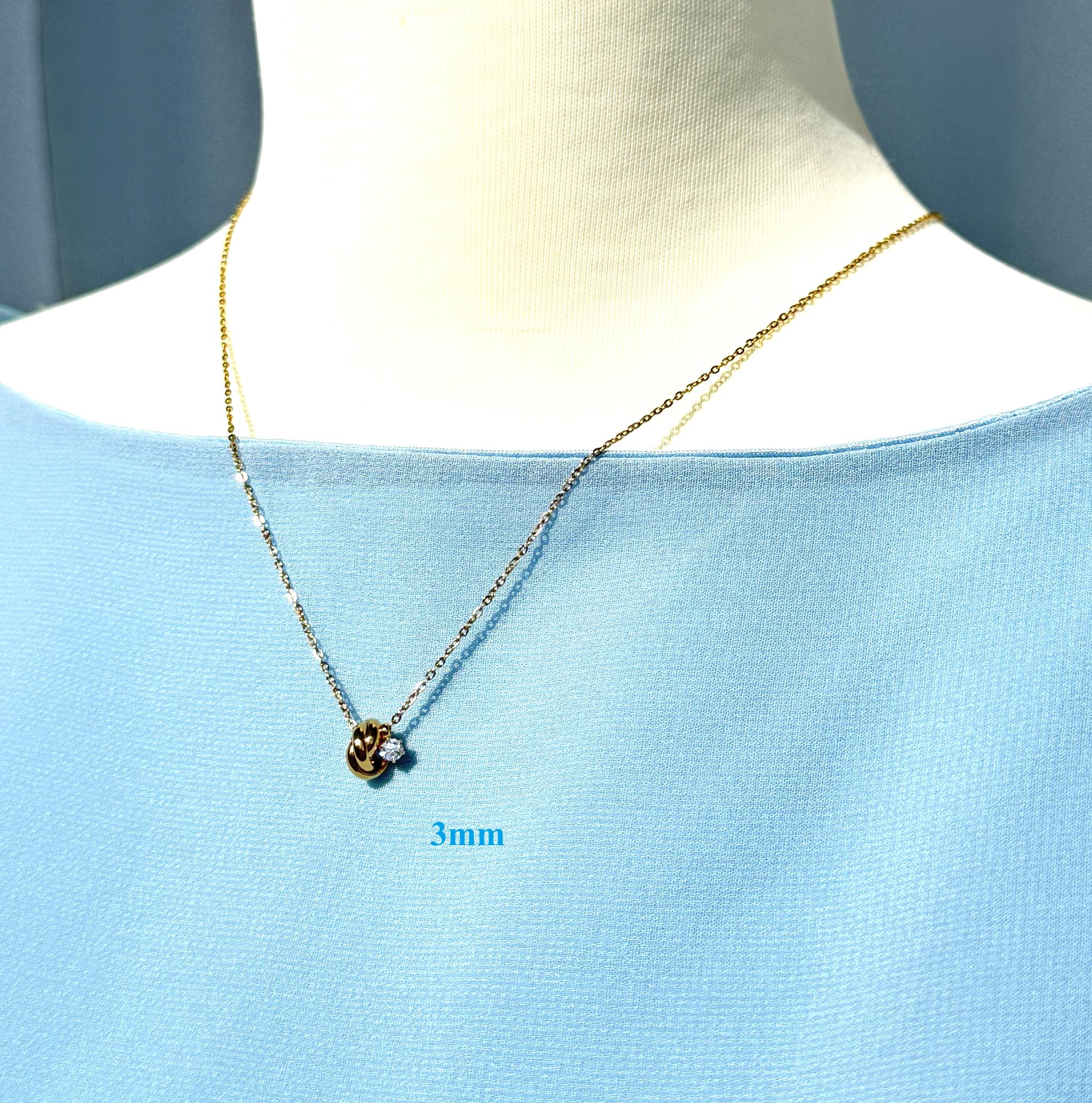 Diamond Trinity Necklace Dカラー モアサナイト x トリニティネックレス 選べる長さ・カラー | 10枚目