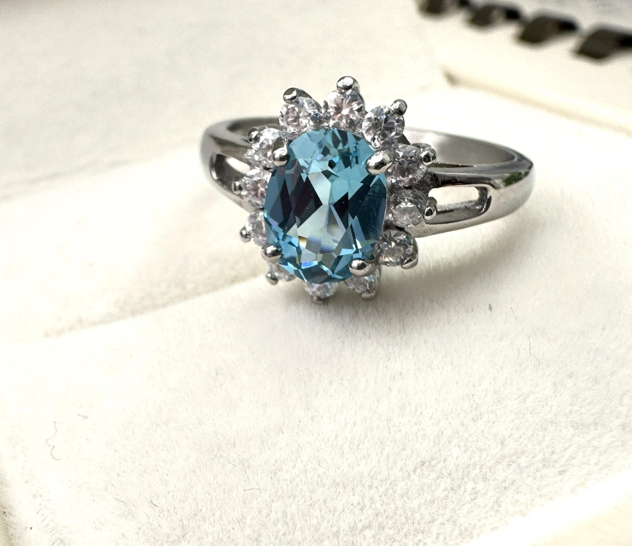 Forever Glow パライバネオンブルー ハロリング SUS316L 金属アレルギー対応 + 着けっぱなしOK | 10枚目